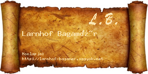 Larnhof Bagamér névjegykártya